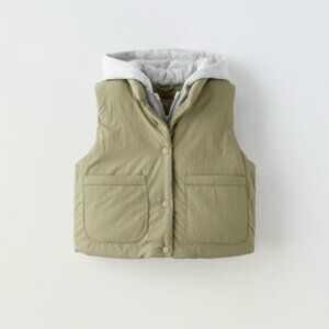 ZARA Kids Hooded Puffer Vest 18-24mos NWT